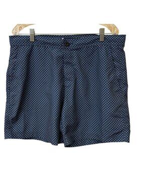 Ben Sherman Men’s Swim Trunks Unlined Size 36 Blue White Geometric Pattern